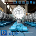 Didtek WCB Flange Worm Gear Operate Butterfly Valve